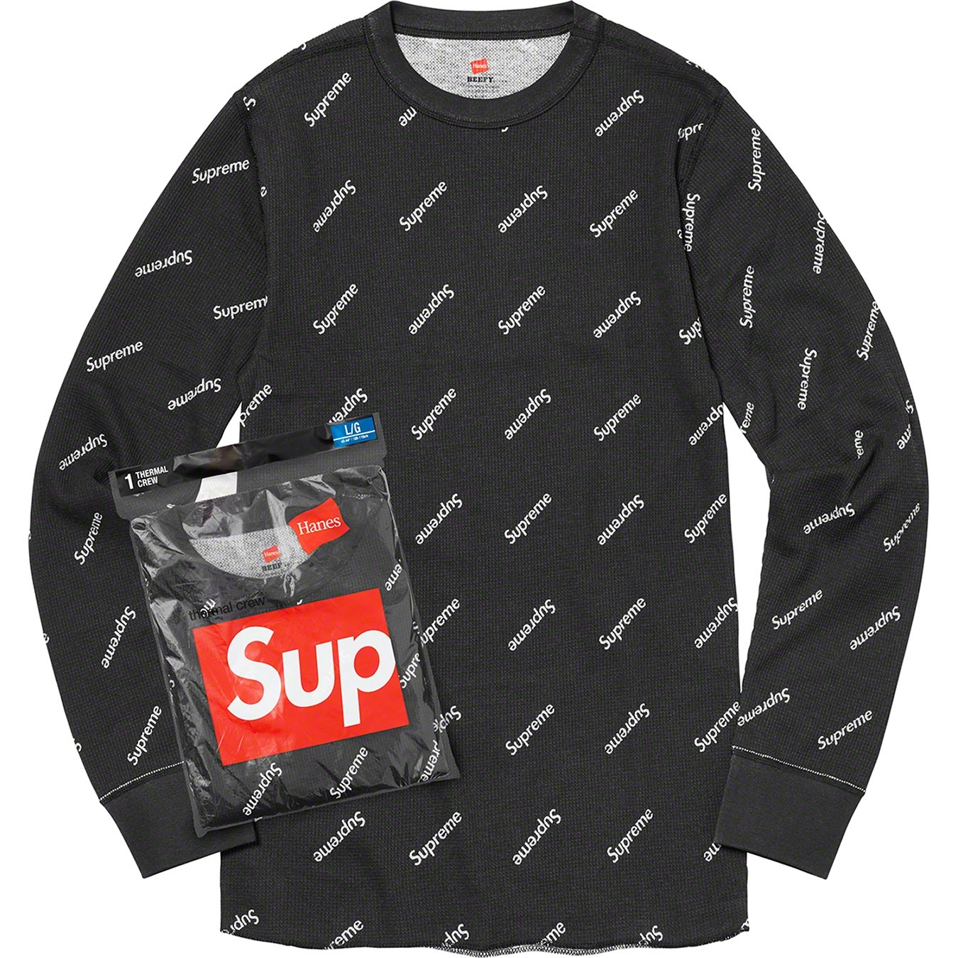 Supreme®/Hanes® Thermal Crew (1 Pack) view 4